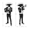 Beistle; Beistle 5.5ft. Black & White Mariachi Silhouette Stand-Ups Set; Category:Party Decorations; Image:7